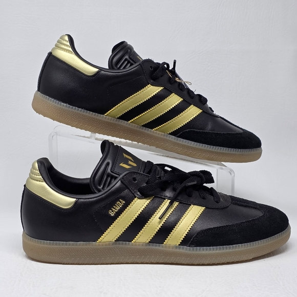 adidas Samba x Lionel Messi Triunfo Dorado Black Gold Men Shoes IH8159 Sz 11 New - Picture 2 of 12